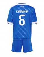 Real Madrid Eduardo Camavinga #6 Tredjedraktsett Barn 2025-26 Korte ermer (+ bukser)